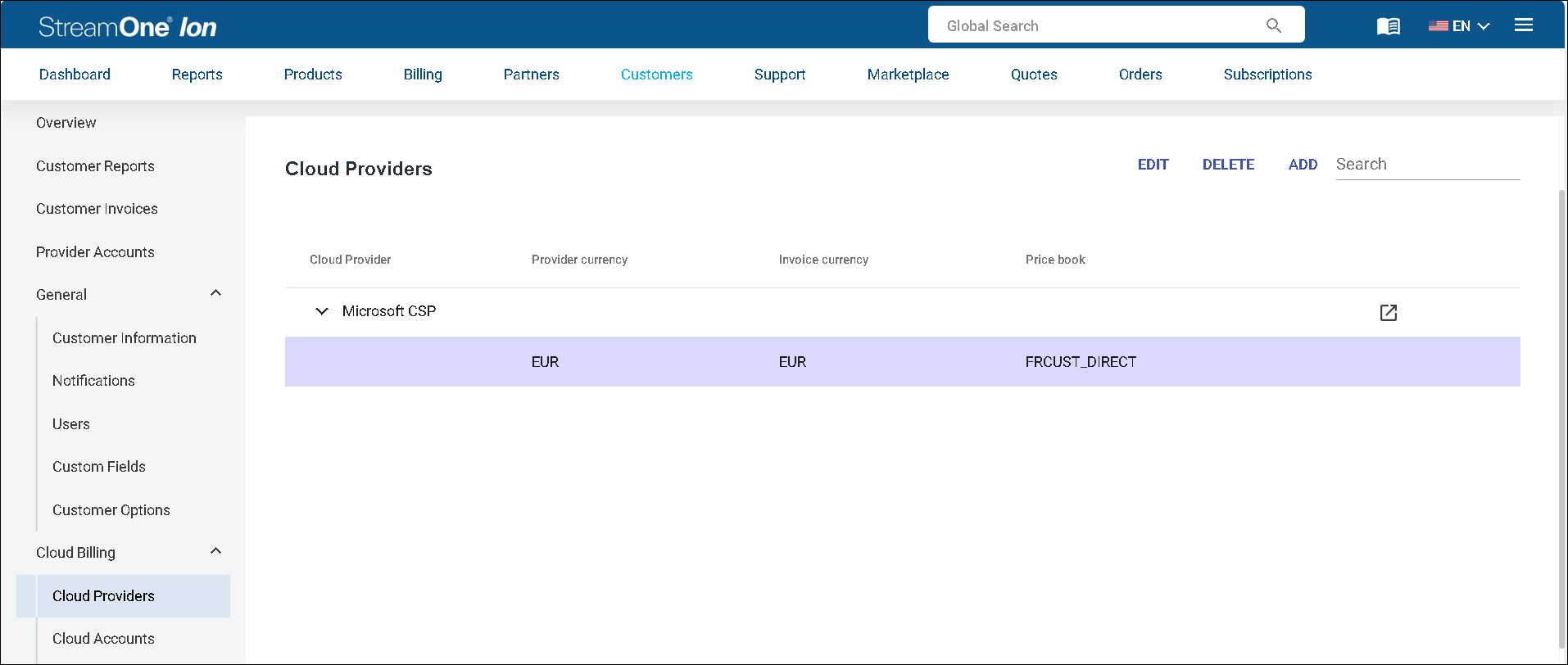 Select Cloud Provider